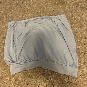 Blue crop tube top
